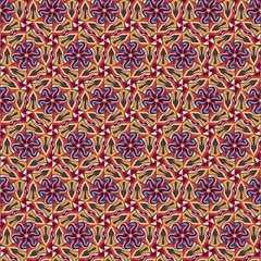 Seamless pattern background. Symmetric vintage fabric texture. Decor for design trendy fashion clothes, textile and print. High resolution desktop wallpaper. Template for hand made products decoration