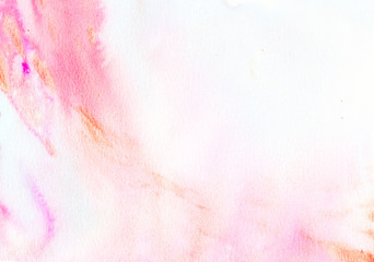 Obraz premium Watercolor abstract background. Hand painted color splashing on white paper. Close up artistic texture