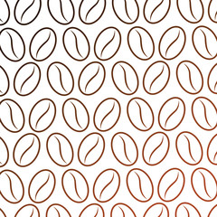 coffee seeds aroma grains pattern design vector illustration