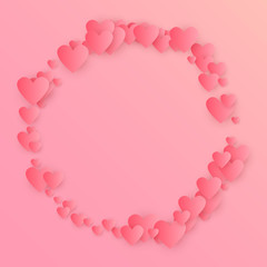  Hearts Background for your Design. Many Random Falling Hearts.  