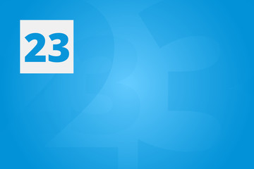23 - Number twenty-three 