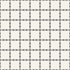 Abstract seamless pattern of сrosses with rounded corners.