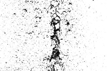 Obraz premium Black paint stains overlay vector texture. Ink blots isolated on white background.