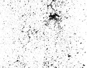 Fototapeta premium Black paint stains overlay vector texture. Ink blots isolated on white background.