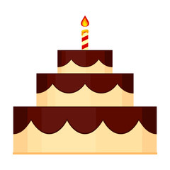 Colorful cartoon birthday layered cake