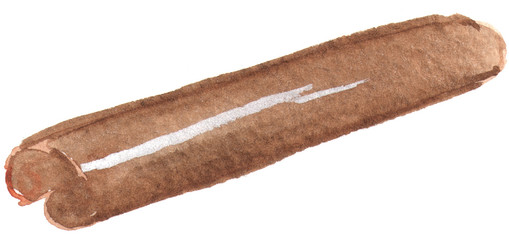 hot coffee, tea pair, watercolor elements hand-painted, elements for design high resolution