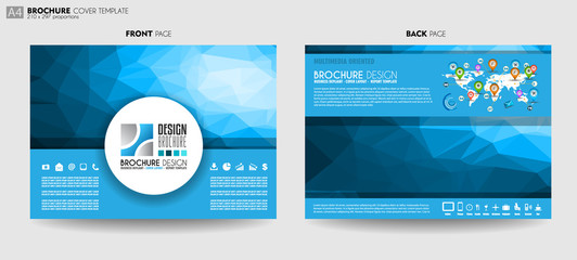 Brochure template, Flyer Design or Depliant Cover for business purposes. Elegant layout