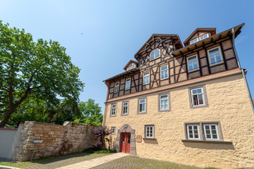Fototapeta na wymiar Bad Langensalza Umgebindehaus Fachwerkhaus