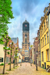 Fototapeta na wymiar View of the Dom Tower of Utrecht, the Netherlands