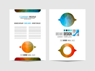 Brochure template, Flyer Design or Depliant Cover for business purposes. Elegant layout