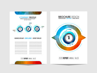 Brochure template, Flyer Design or Depliant Cover for business purposes. Elegant layout