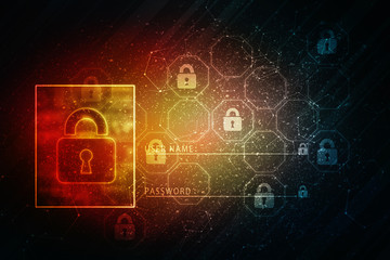 
2d illustration technology background