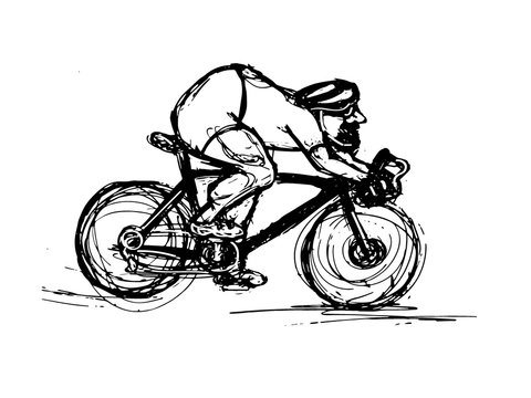 Cyclist sketch