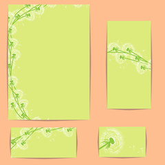 corporate style template with dandelions