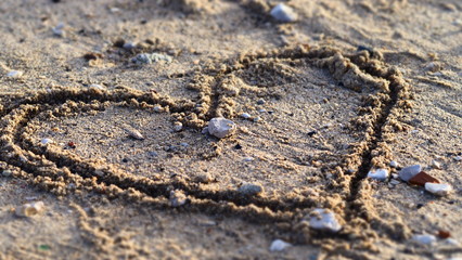 Herz im Sand