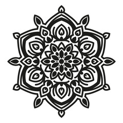 Arabesques black and white color. Template for engraving, embroidery, burning out on a tree and other creative. Logo eco style.