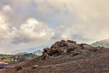 Looking down from Volcano Pacaya (active), Guatemala, May 2018