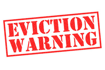 EVICTION WARNING Rubber Stamp