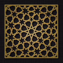 Oriental geometric ornament. For laser cutting.