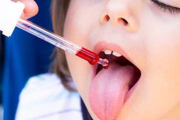 Vegan child is taking vitamin B12 droplet supplements 