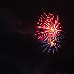Obraz premium The festive salute is grandiose. Fireworks pyrotechnics
