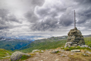 Fototapeta premium Travel in Norway mountains at summer