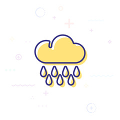 Heavy rainy icon,vector illustration. Flat design style.
