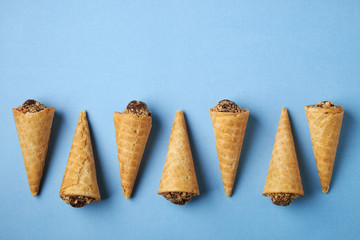 butter cookies fresh tasty dessert sweetness pattern chocolate horn