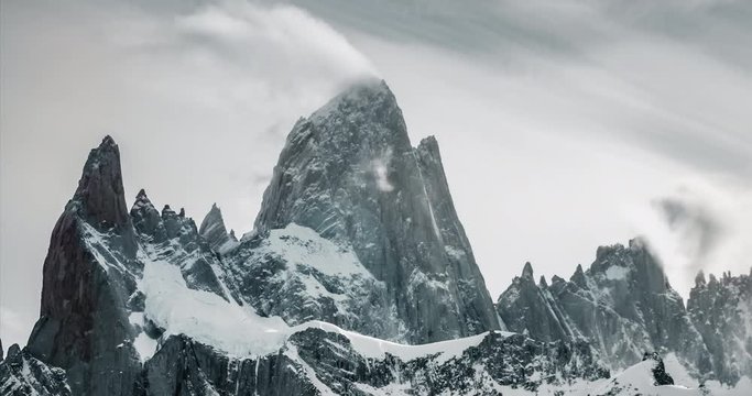Cerro Fitz Roy Timelapse. Patagonia. Argentina. Fitz Roy Hill Time-lapse