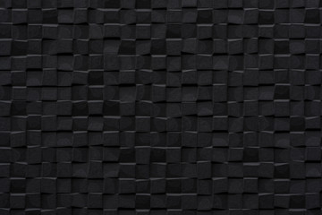 Black stone wall pattern and seamless background