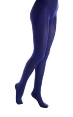 Legs of beautiful young woman in tights on white background