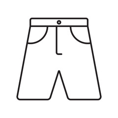 shorts outline stroke icon vector