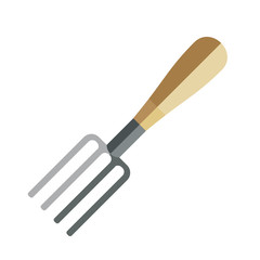 Garden forks, rake vector icon, flat style.