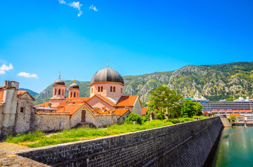 Fototapeta na wymiar Old church in town Kotor, Montenegro.