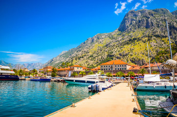 Port in old town Kotor, Montenegro.