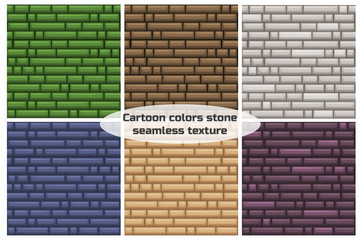 Fototapeta na wymiar seamless texture different color stone wall