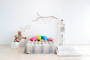 Bedroom interior in light tones