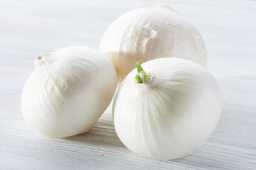 Obraz na płótnie Canvas The white onions