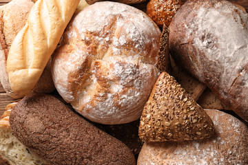 Variety of fresh tasty bread