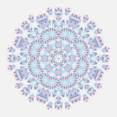 Mandala. Ethnicity round ornament. Ethnic style. Elements for invitation cards, brochures, covers. Oriental circular pattern. Arabic, Islamic, moroccan, asian, indian native african motifs.
