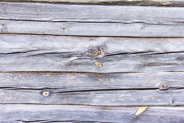 the wall of an old wooden house