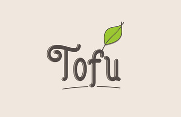tofu word text typography design logo icon