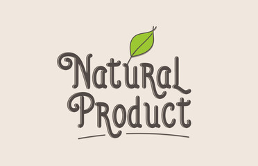 natural product word text typography design logo icon