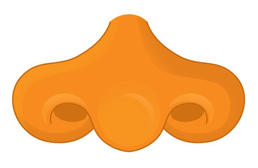 cartoon scene with nose on white background - illustration for children