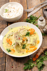 fish with coconut cream and curcuma
