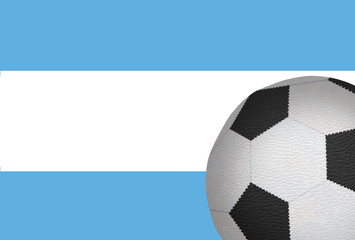 football ball against flag of Argentina,