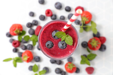 smoothie with blueberry