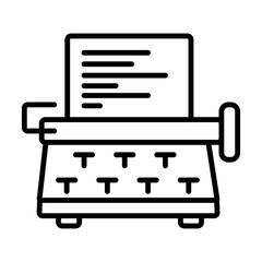 Obraz premium vector typewriter icon