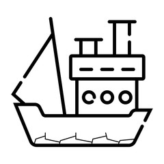 Ship icon vector