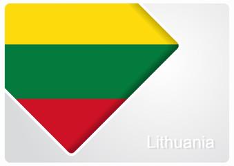 Lithuanian flag design background. Vector illustration.